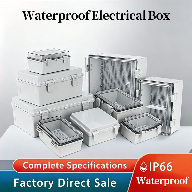 Outdoor Power Junction Box - IP66 Outdoor Electrical Enclosure ABS Waterproof