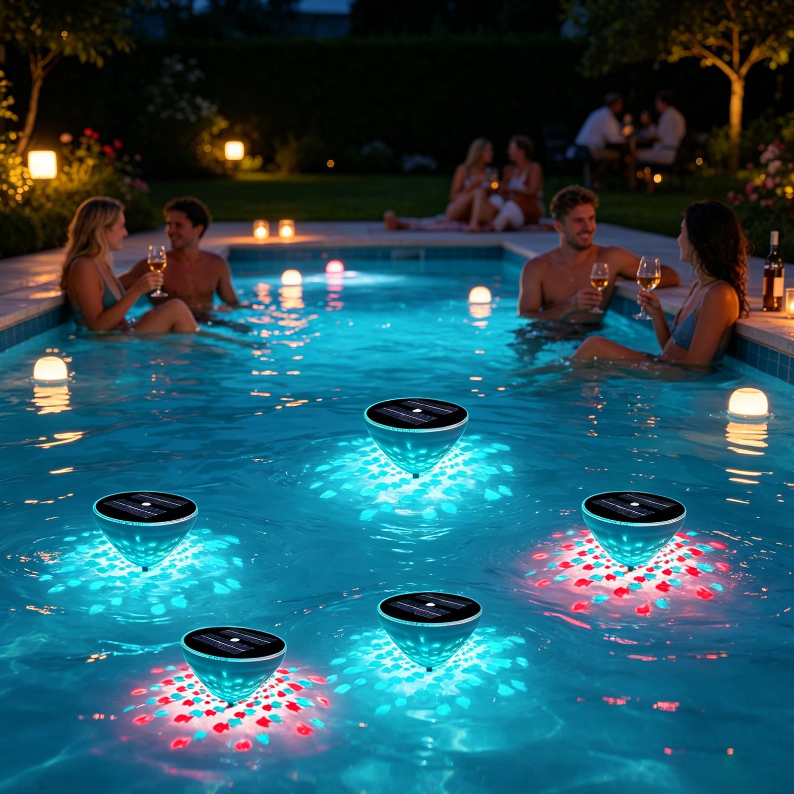 Pool Lights Solar Powered 2 Pi - Outdoor Power For Hot Tub reseña y precio