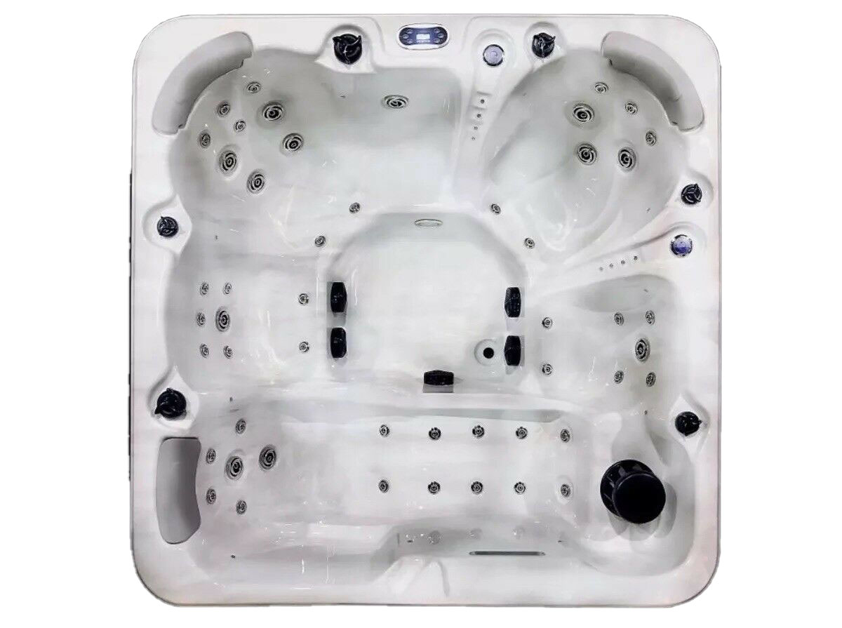 6-Seater Outdoor White Marble  - Outdoor Power For Hot Tub reseña y precio