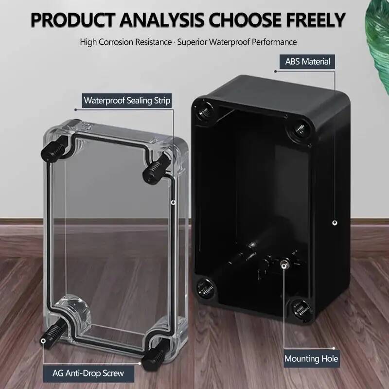 2pcs Transparent Cover Waterpr - Outdoor Power Junction Box reseña y precio