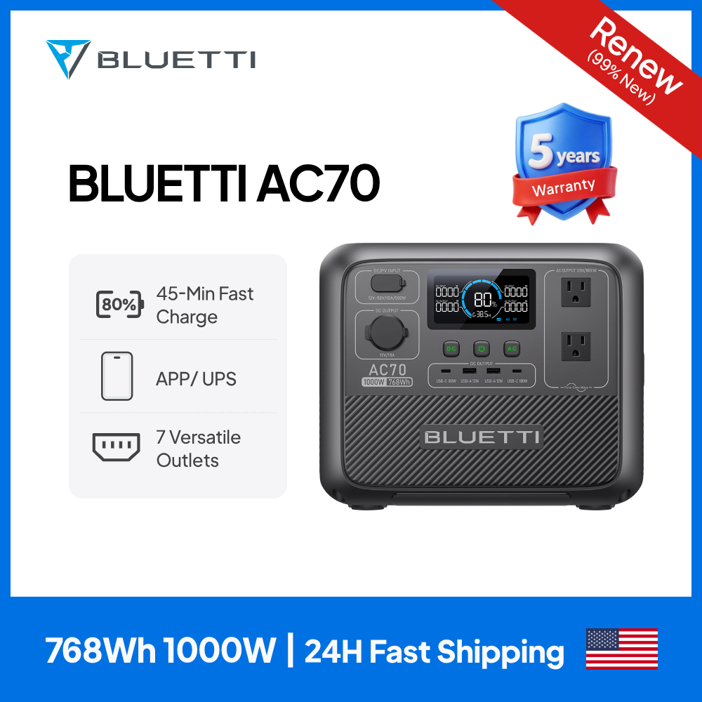 BLUETTI AC70 1000W 768Wh Porta - Outdoor Powerbank reseña y precio
