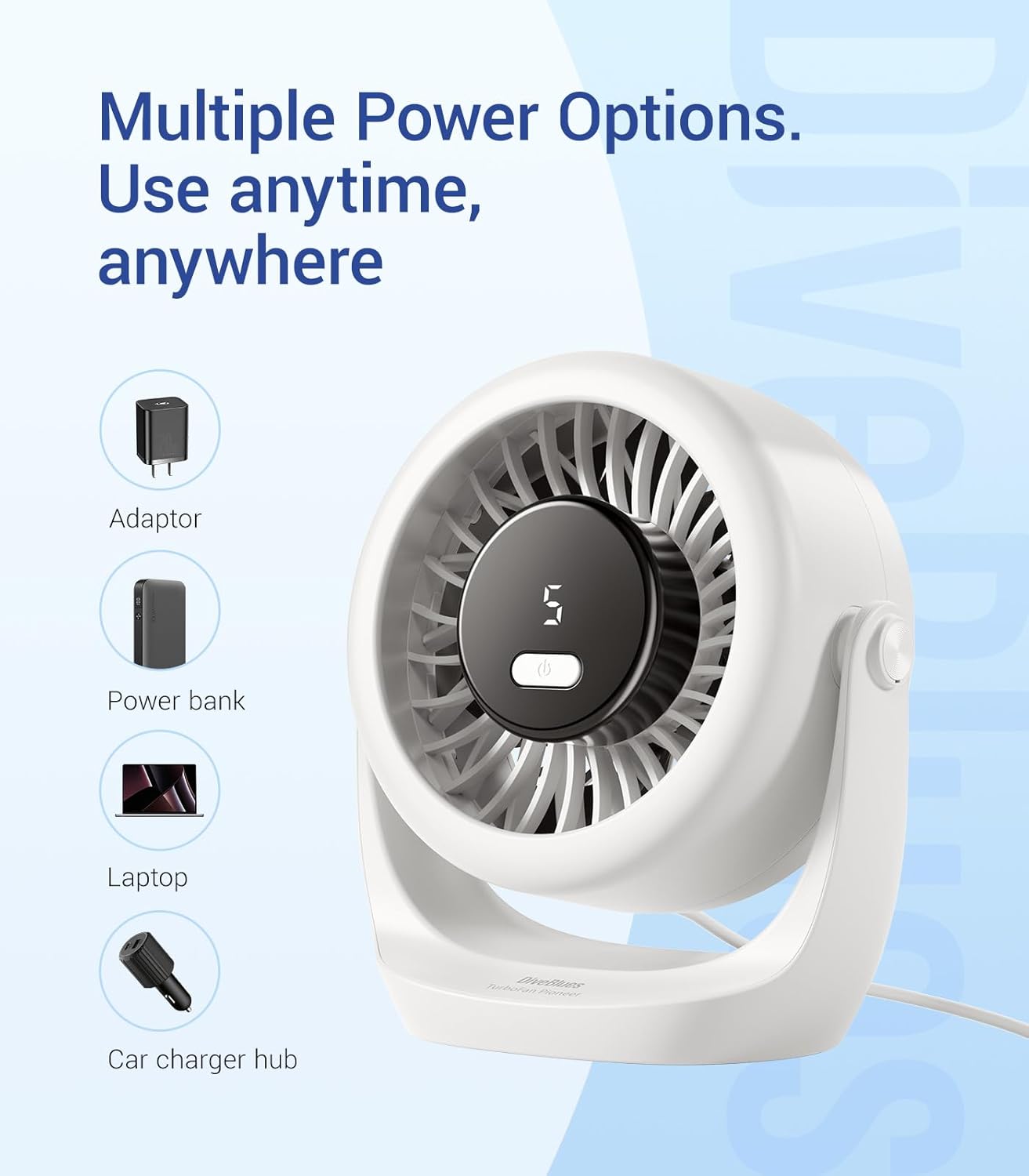 USB Desk Turbo Fan, Ultra-Quie - Outdoor Power Fan reseña y precio