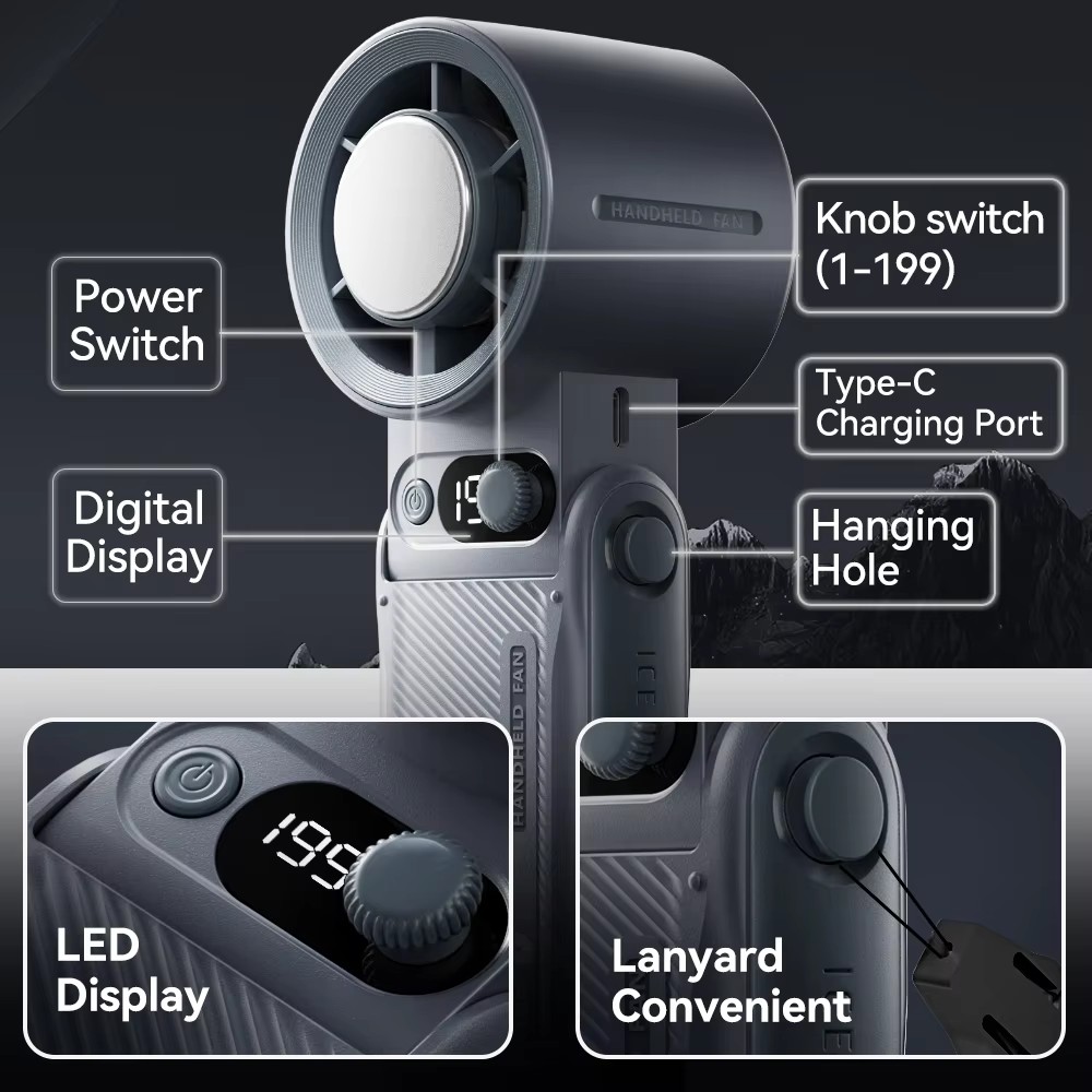 Portable Handheld Fan Strong W - Outdoor Power Fan reseña y precio