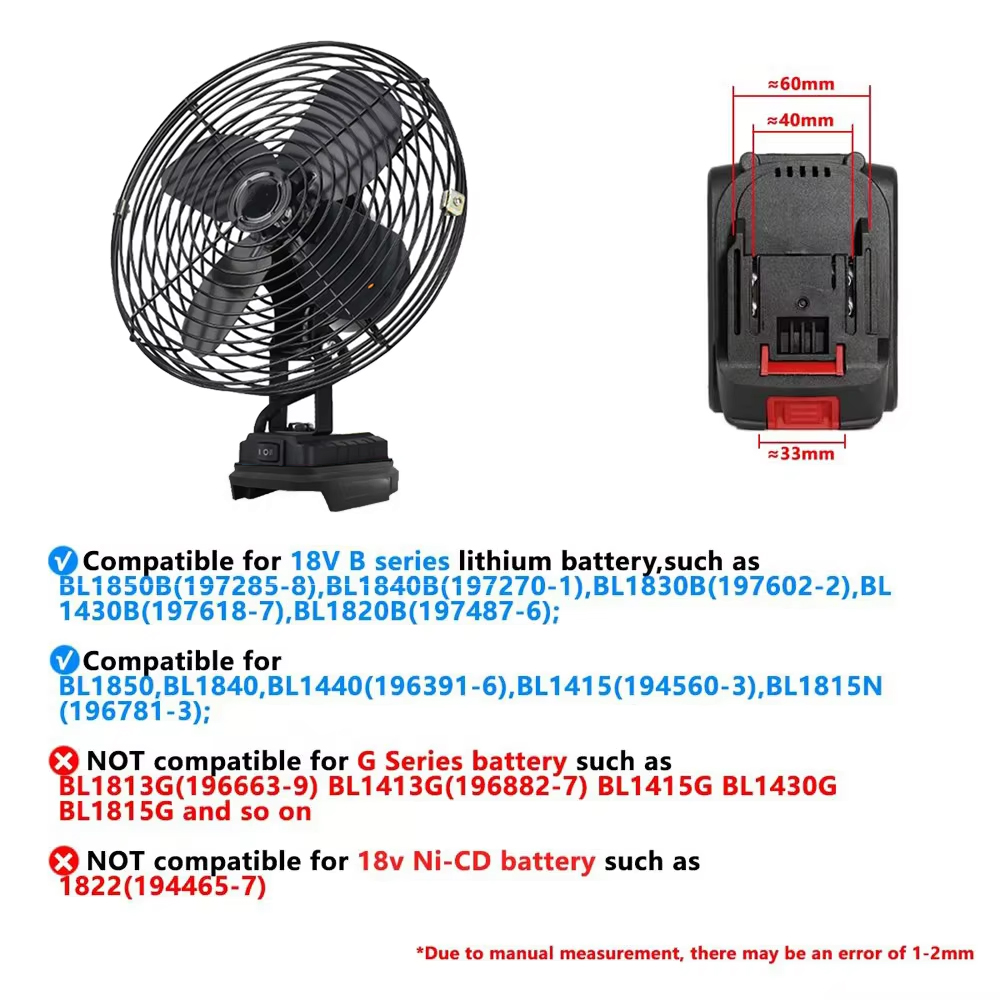 6/8In Camping Fan Outdoor Fish - Outdoor Power Fan reseña y precio