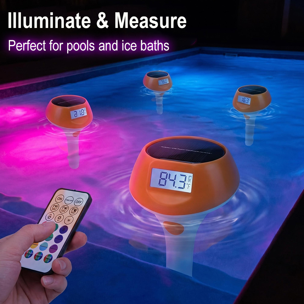 Floating Digital Solar Pool Th - Outdoor Power For Hot Tub reseña y precio