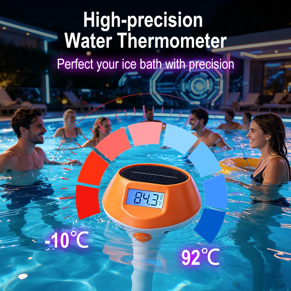 Floating Digital Solar Pool Th - Outdoor Power For Hot Tub reseña y precio