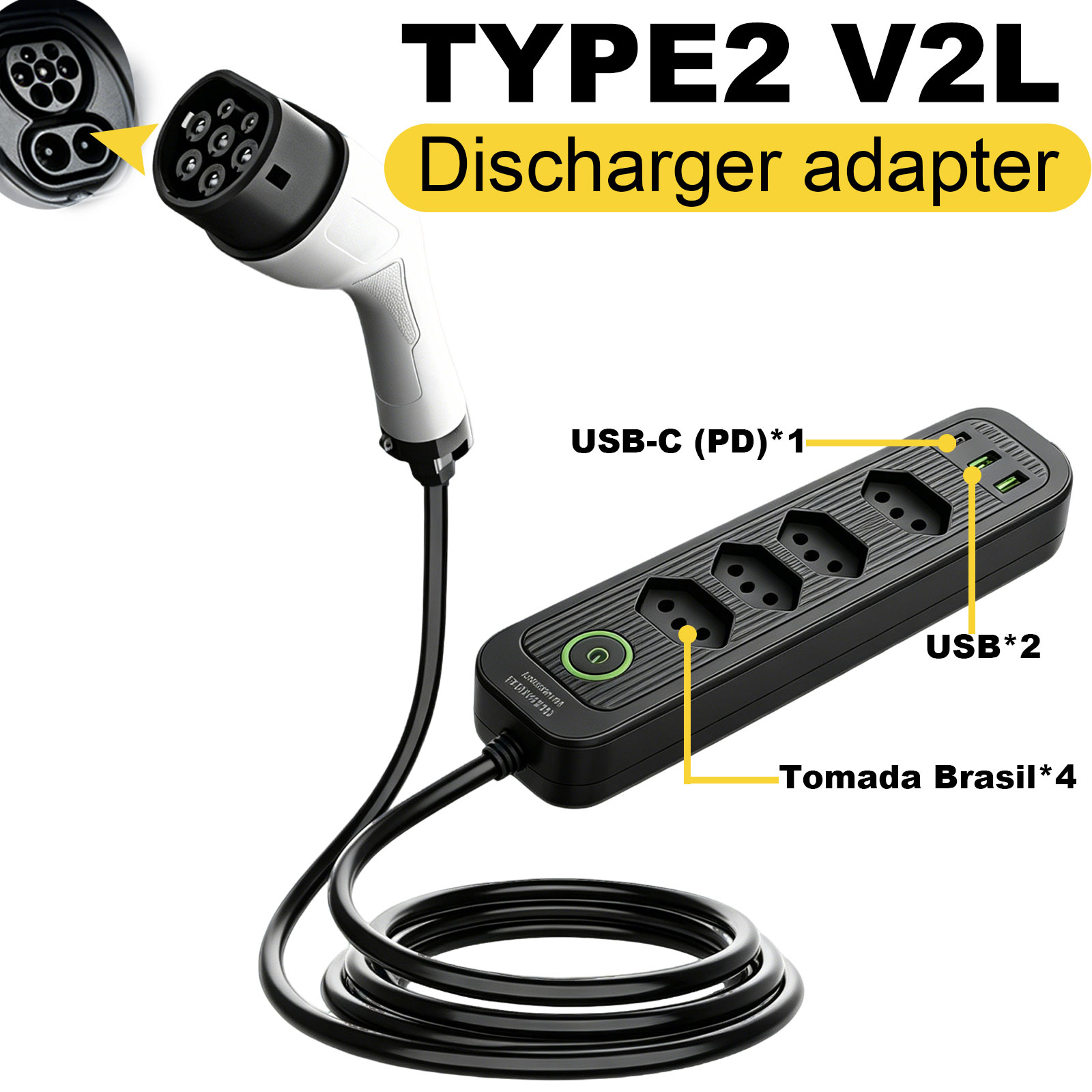 Type2 V2L Discharge Adapter 16 - Outdoor Power Module reseña y precio