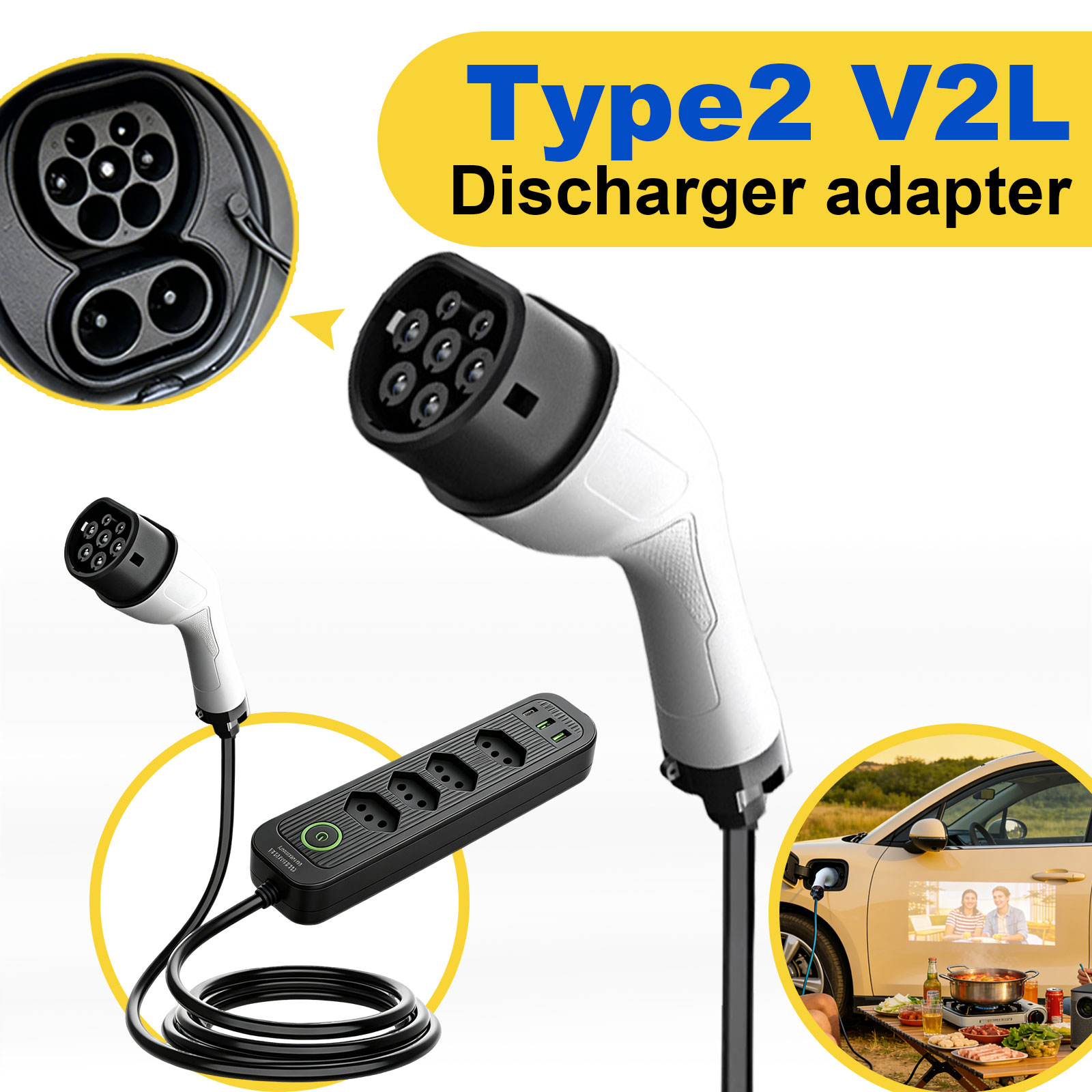 Type2 V2L Discharge Adapter 16 - Outdoor Power Module reseña y precio