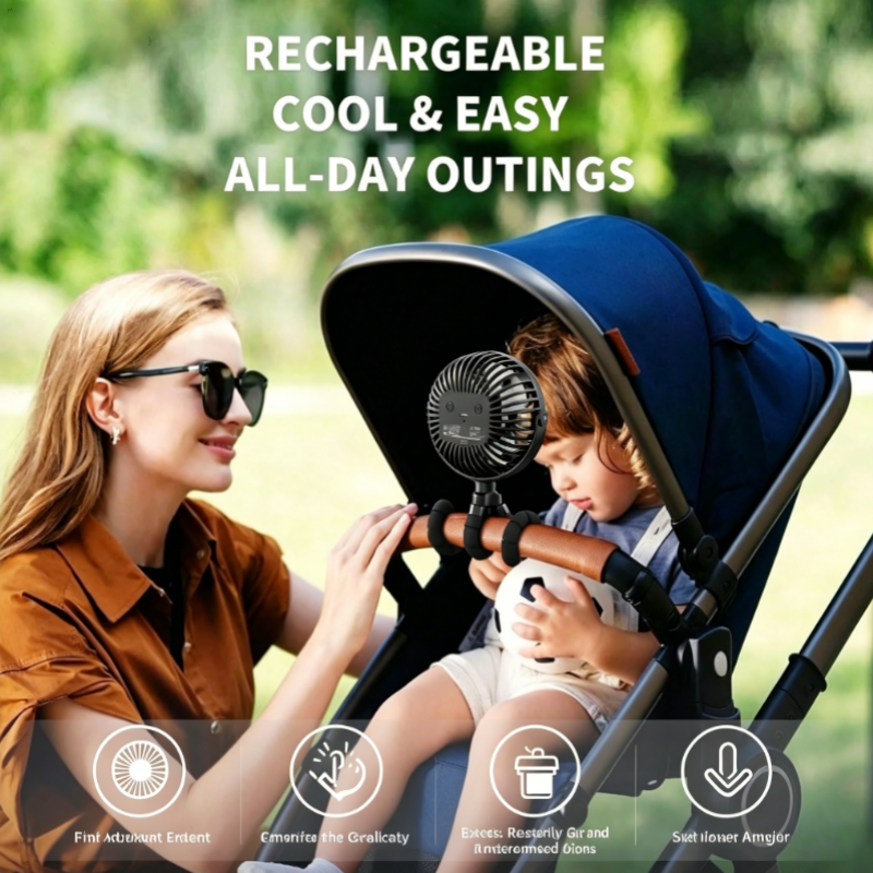 360° Rotatable Flexible Clip O - Outdoor Power Fan reseña y precio
