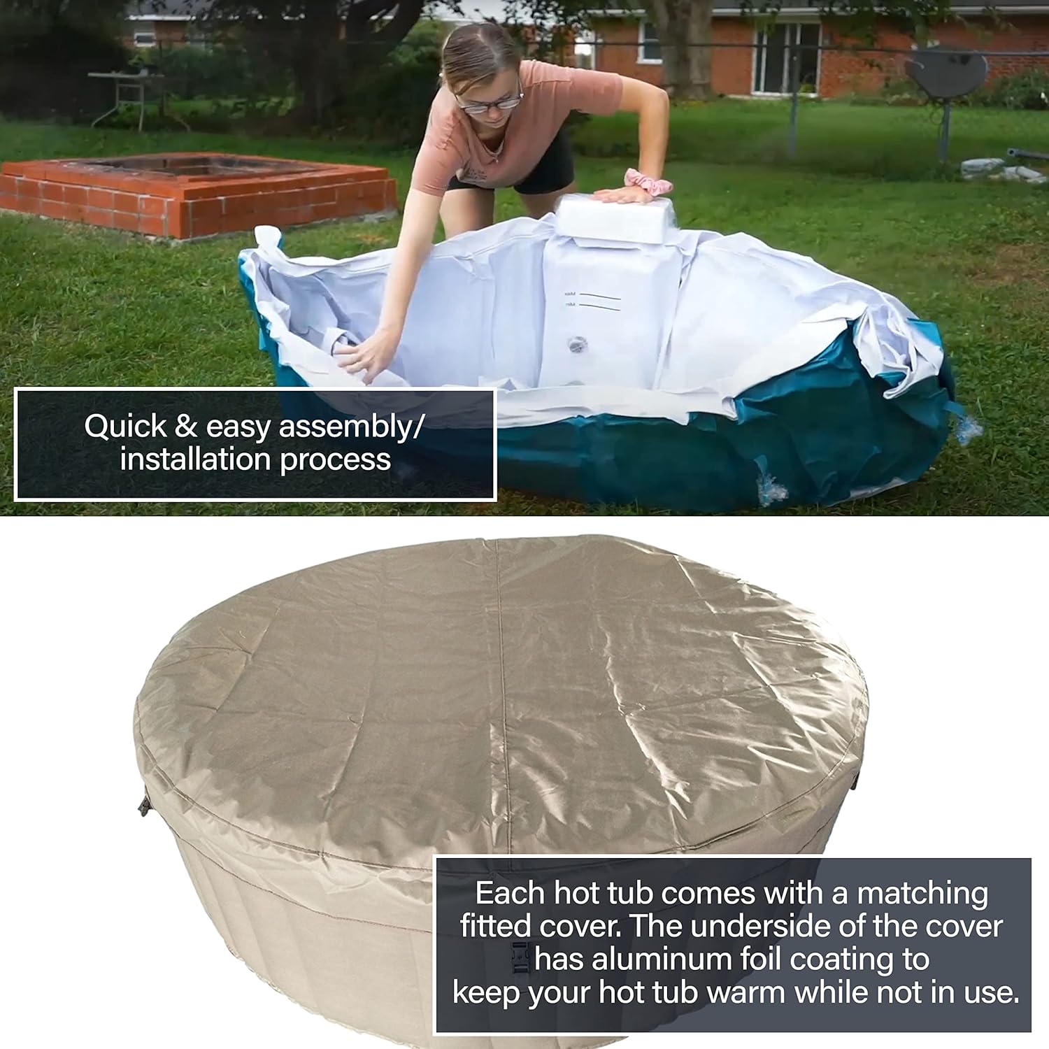 6-Person 265-Gallon Inflatable - Outdoor Power For Hot Tub reseña y precio