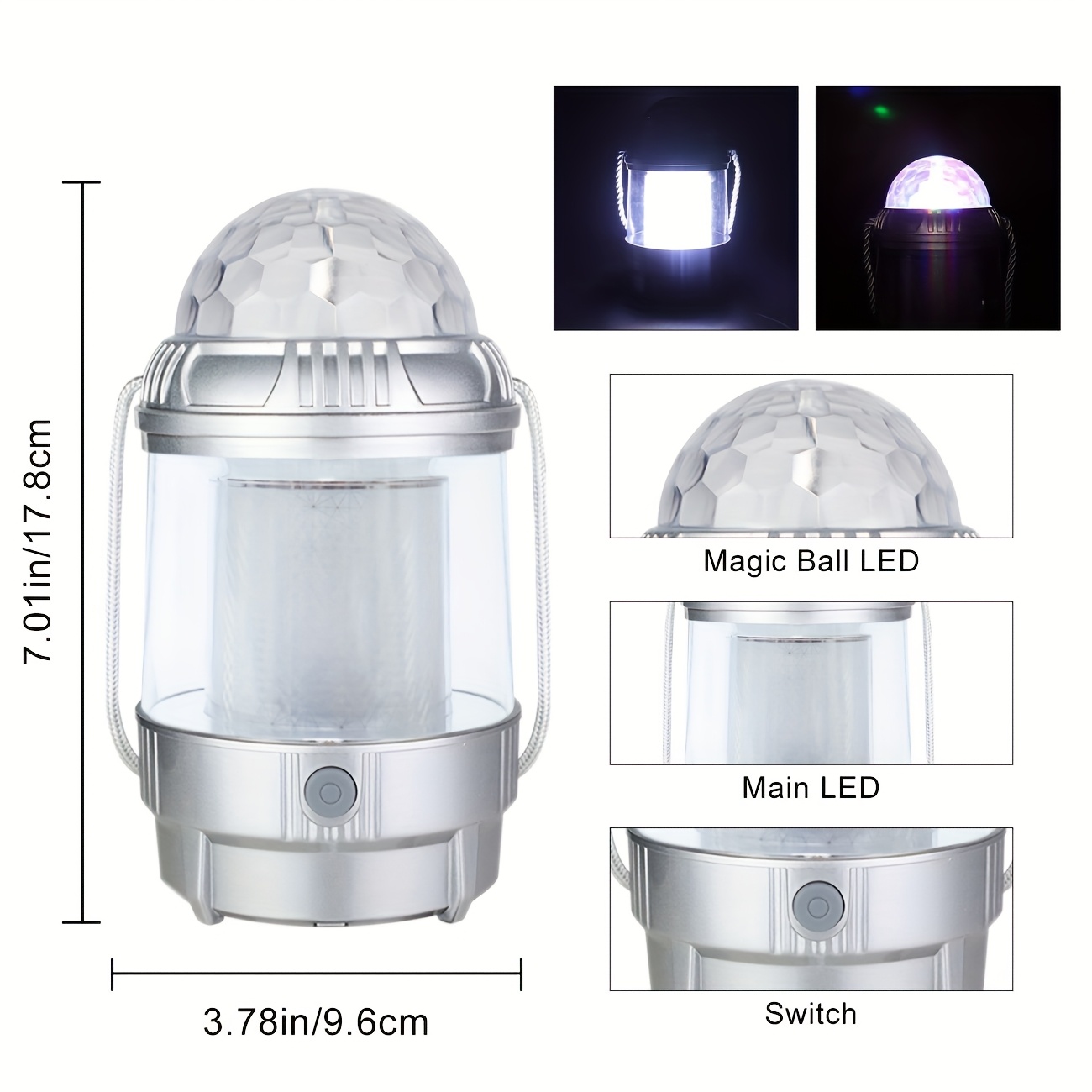 1-4PCS LEDCamping Lantern Rech - Outdoor Powerbank reseña y precio