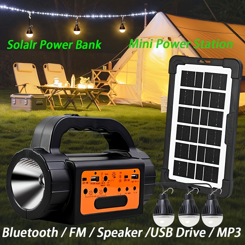 Solar Rechargeable Camping Lig - Outdoor Powerbank reseña y precio