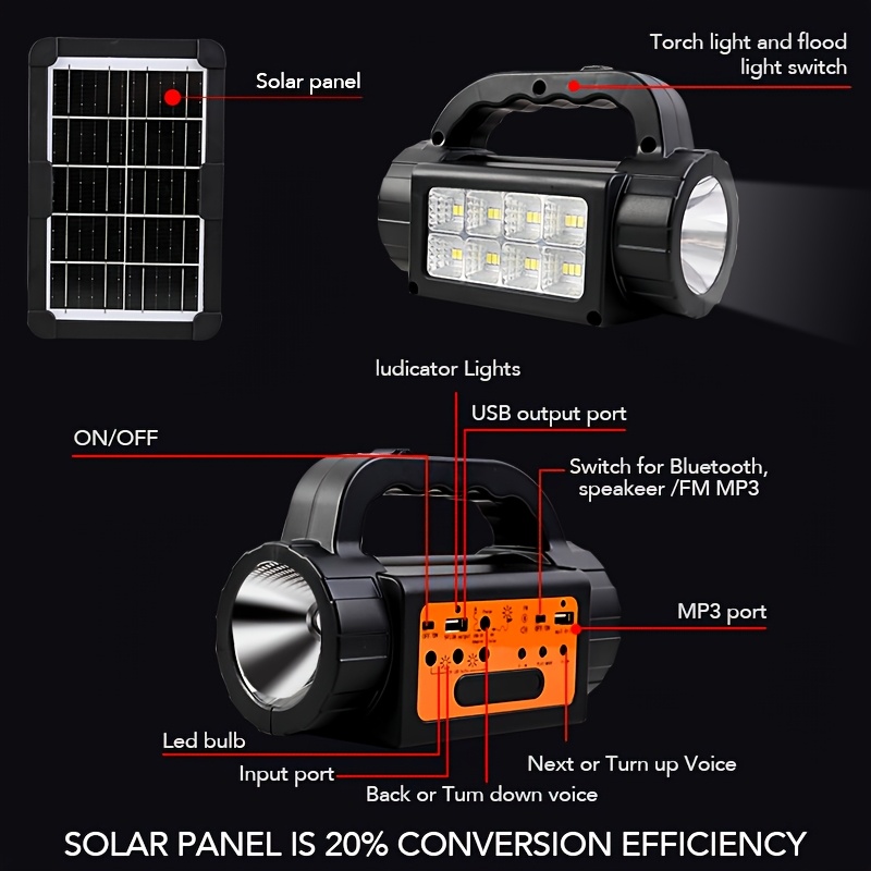 Solar Rechargeable Camping Lig - Outdoor Powerbank reseña y precio