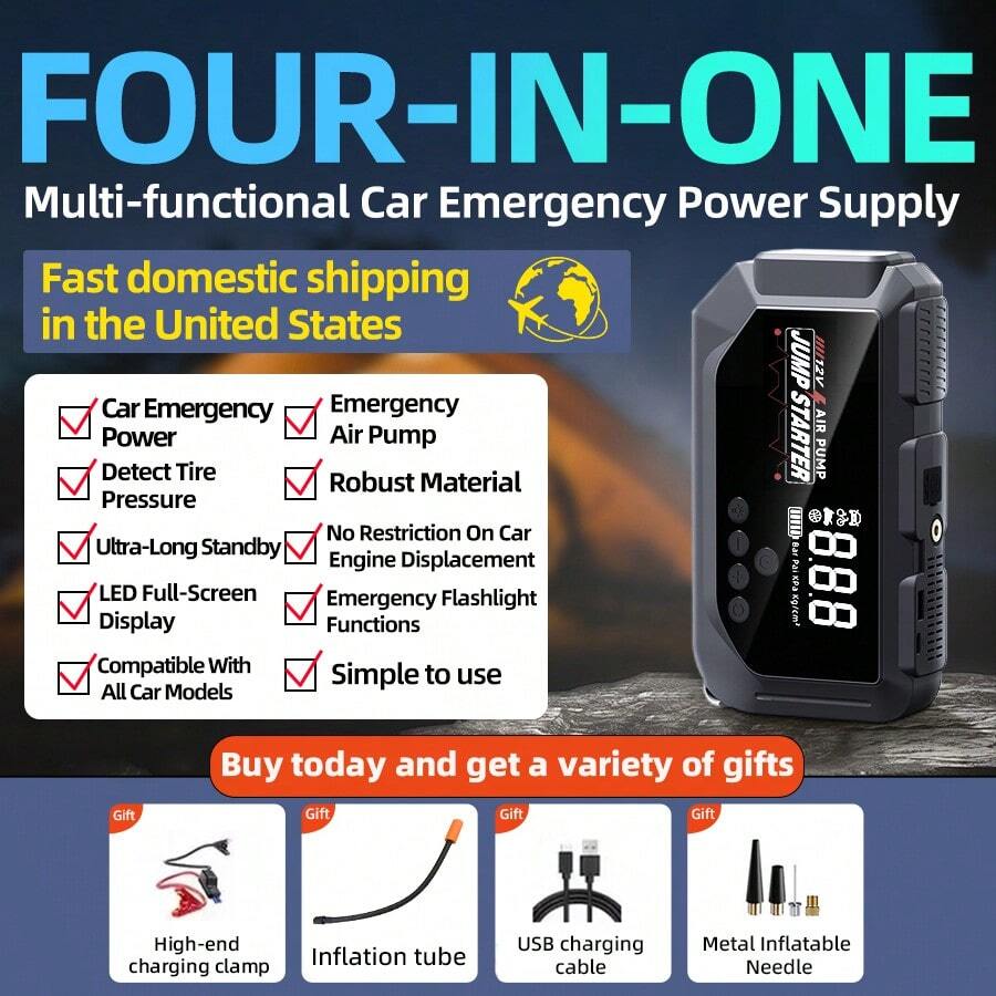 Four-In-One 12V 8000A Smart Ca - Outdoor Powerbank reseña y precio