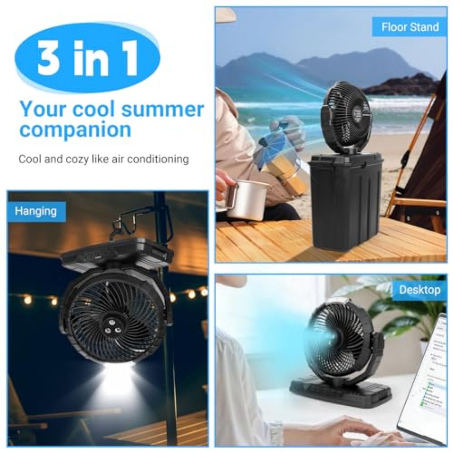 Outdoor Portable Misting Fan w - Outdoor Power Fan reseña y precio