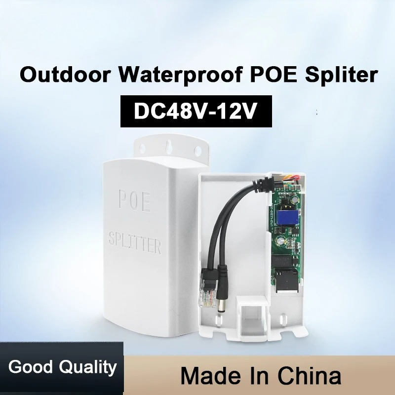 1PCS  POE Splitter 48V to 12V  - Outdoor Power Module reseña y precio