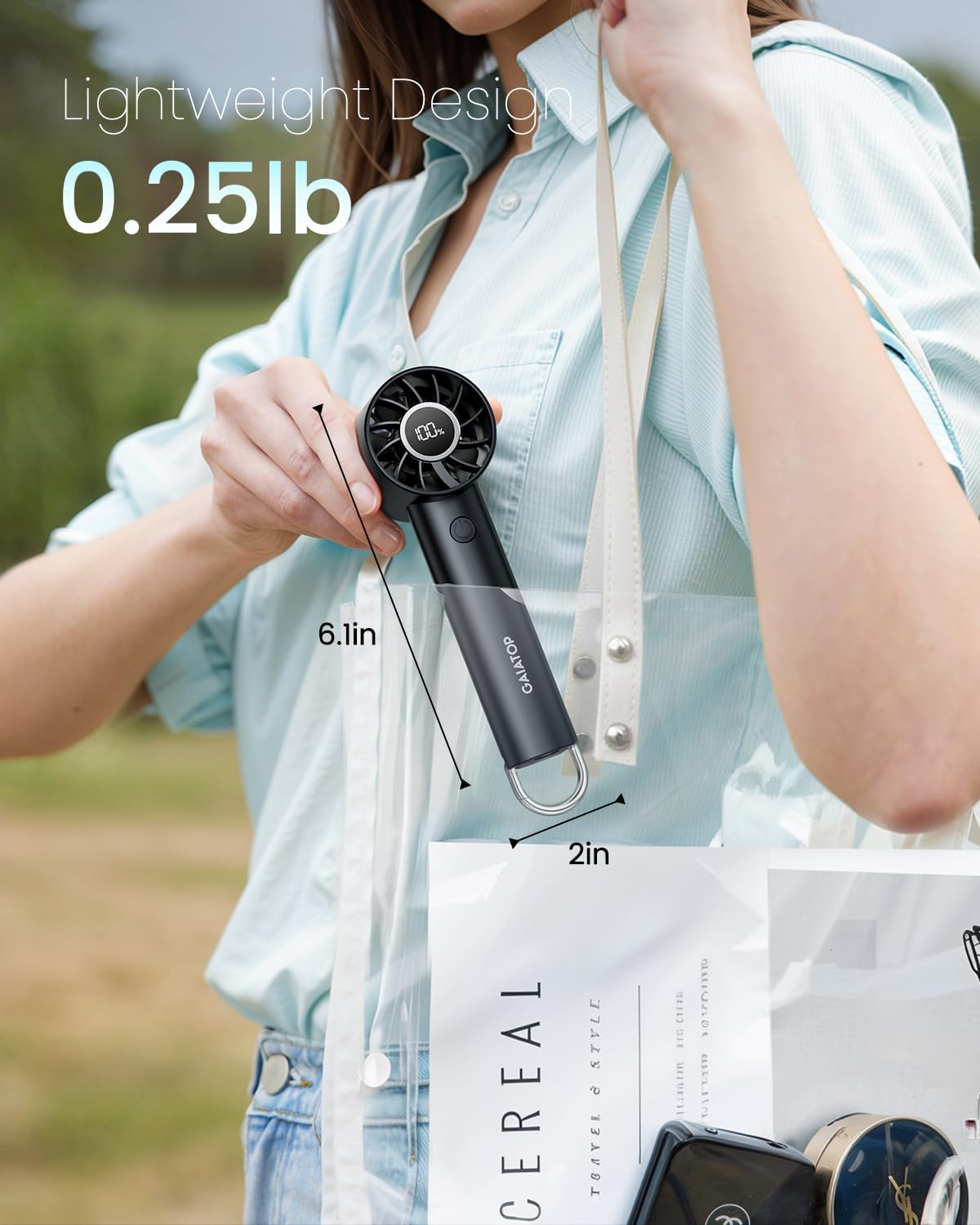 Portable Mini Fan, 3 Speed Han - Outdoor Power Fan reseña y precio