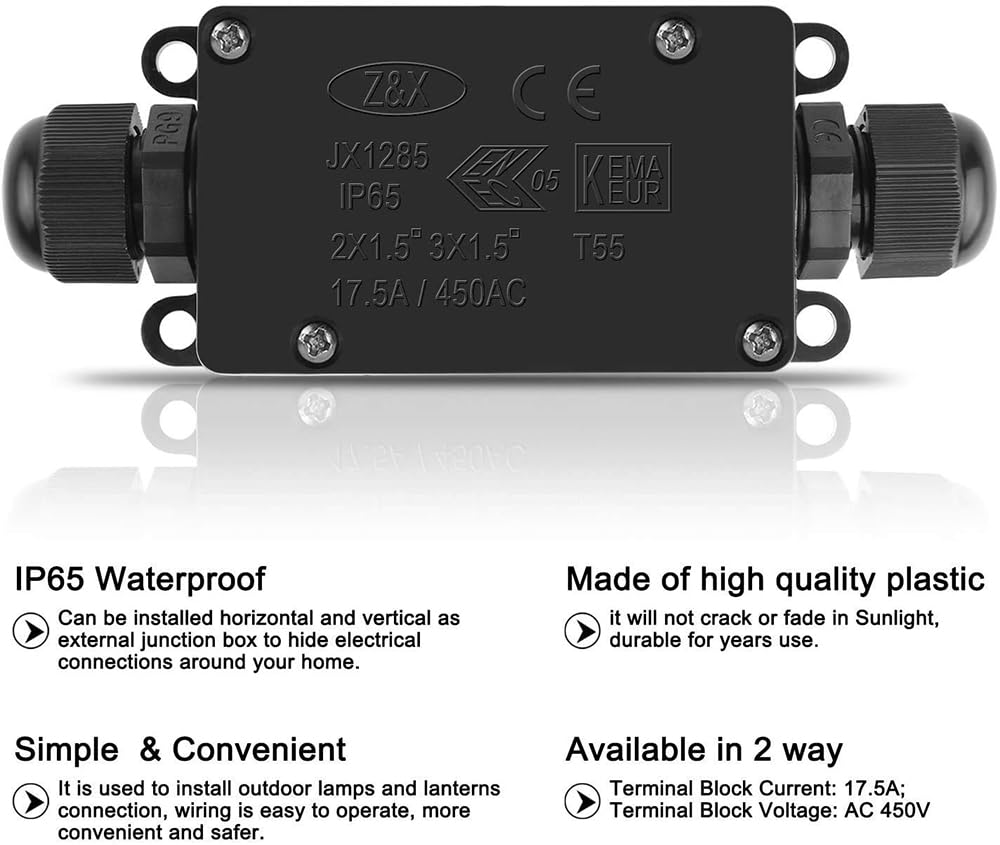 3pcs 2Way IP65 Waterproof Outd - Outdoor Power Line reseña y precio