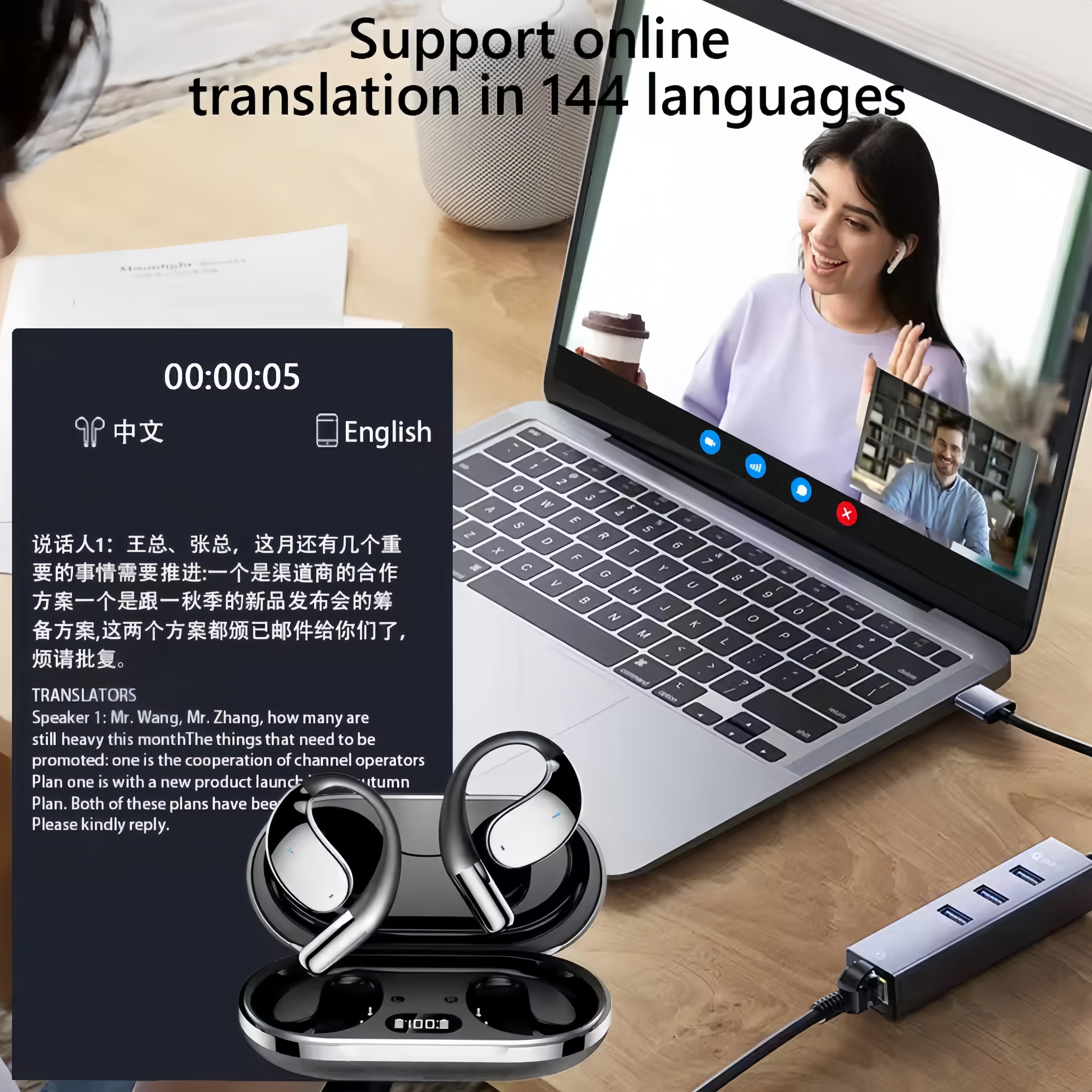 2026 New AI Translation Earbud - Outdoor Usb Power Supply reseña y precio