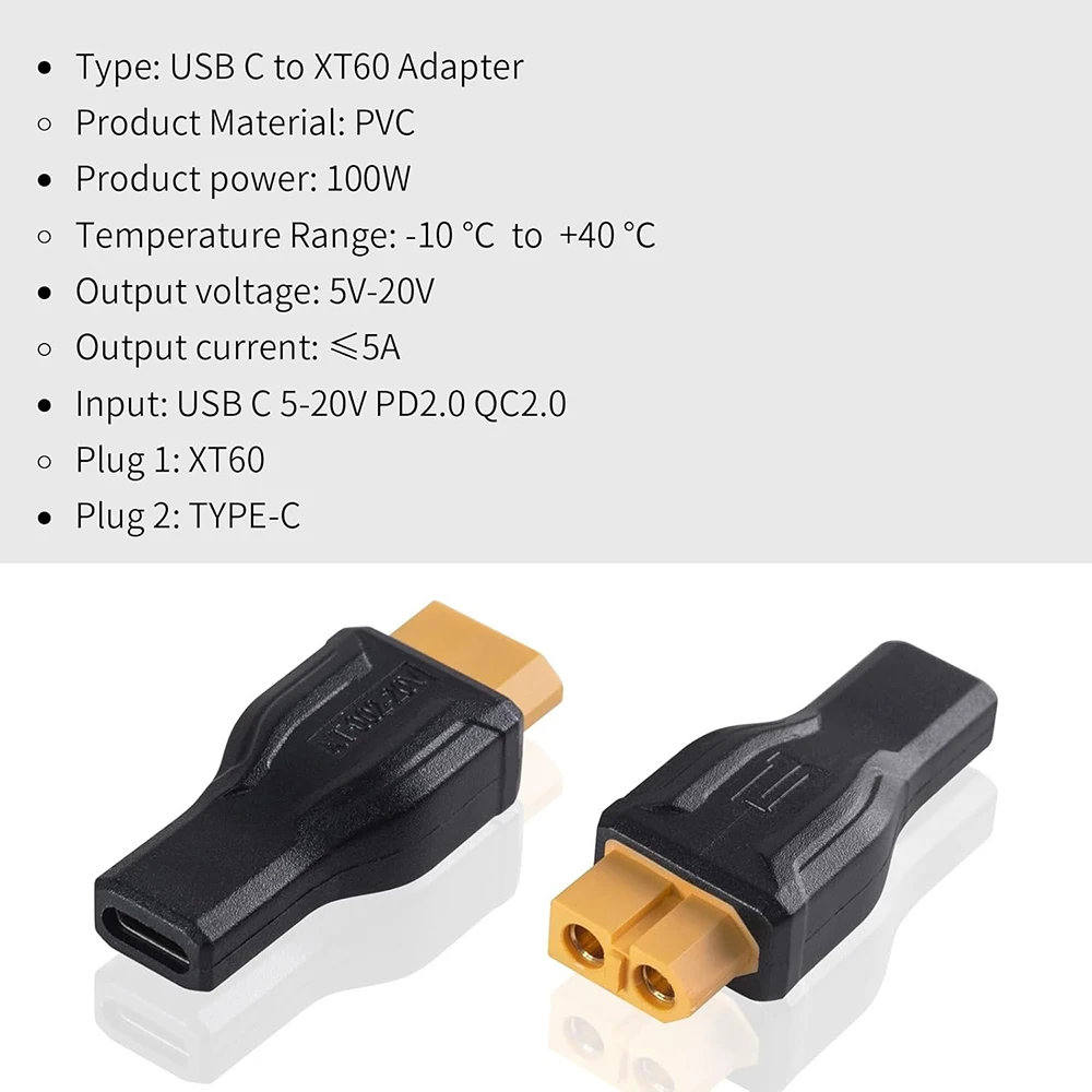USB C to XT60 Adapter Converte - Outdoor Power Adapter Usb C reseña y precio