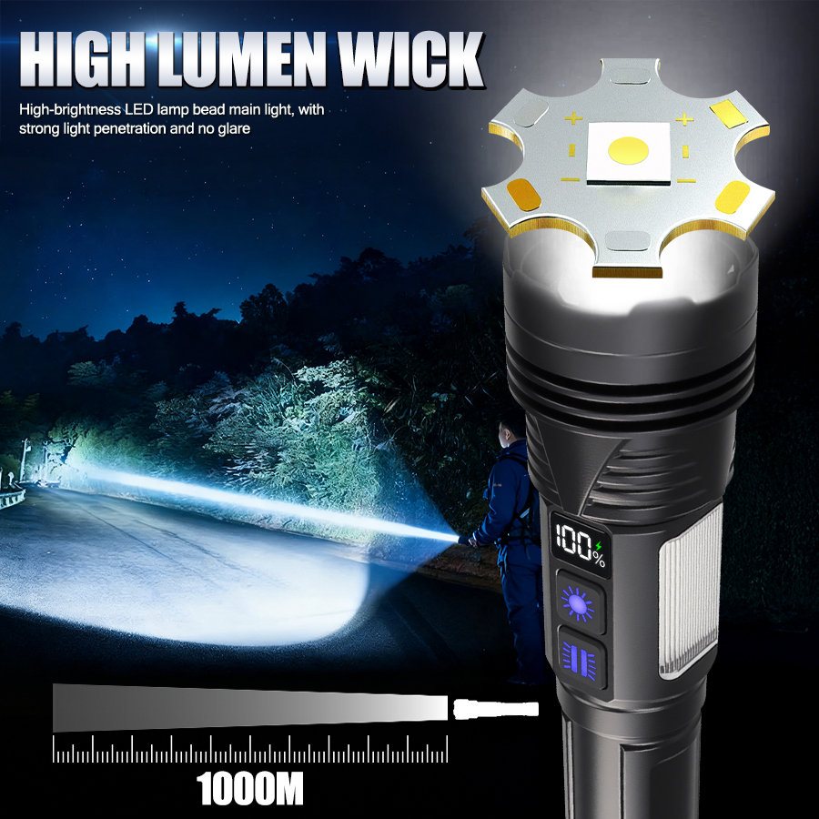 Powerful LED Handheld Flashlig - Outdoor Powerbank reseña y precio